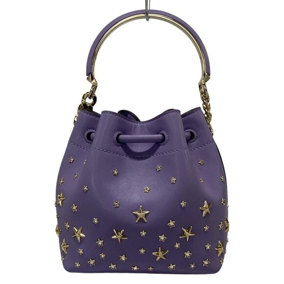 JIMMY CHOO Bonbon Bucket S - Light Purple Leather Handbag 742-080725 - Picture 2 of 14